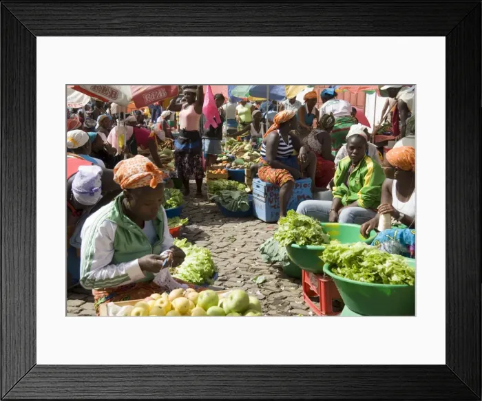 Framed Print : Municipal Market at Assomada, Santiago, Cape Verde Islands, Africa Framed Print : Municipal Market at Assomada, Santiago, Cape Verde Islands, Africa