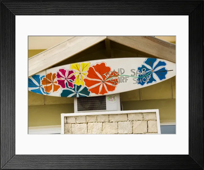 Framed Print : Surf shops, Santa Maria on the island of Sal (Salt), Cape Verde Islands, Africa Framed Print : Surf shops, Santa Maria on the island of Sal (Salt), Cape Verde Islands, Africa