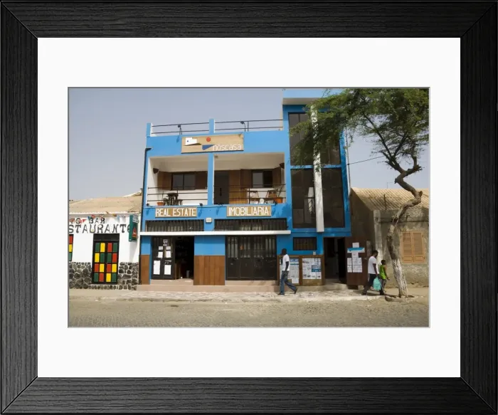 Framed Print : Estate agents, Santa Maria on the island of Sal (Salt), Cape Verde Islands, Africa Framed Print : Estate agents, Santa Maria on the island of Sal (Salt), Cape Verde Islands, Africa