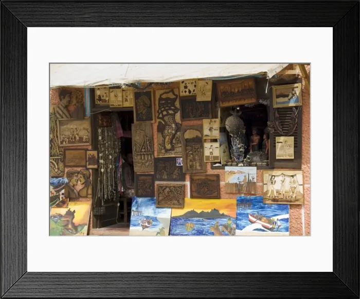 Framed Print : Local art, Santa Maria, Sal (Salt), Cape Verde Islands, Africa Framed Print : Local art, Santa Maria, Sal (Salt), Cape Verde Islands, Africa