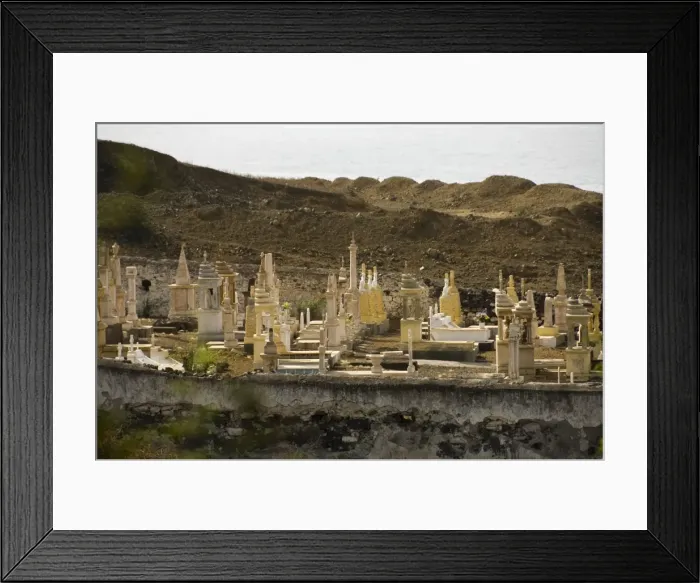 Framed Print : The White Cemetery, Sao Filipe, Fogo (Fire), Cape Verde Islands, Africa Framed Print : The White Cemetery, Sao Filipe, Fogo (Fire), Cape Verde Islands, Africa
