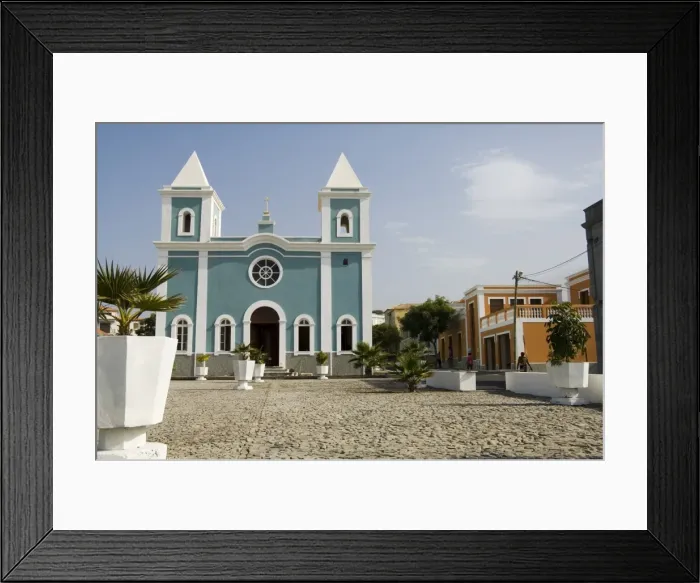 Framed Print : Roman Catholic church, Sao Filipe, Fogo (Fire), Cape Verde Islands, Africa Framed Print : Roman Catholic church, Sao Filipe, Fogo (Fire), Cape Verde Islands, Africa