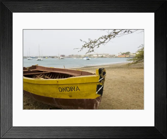 Framed Print : The port of Palmeira, Sal (Salt), Cape Verde Islands, Atlantic, Africa Framed Print : The port of Palmeira, Sal (Salt), Cape Verde Islands, Atlantic, Africa