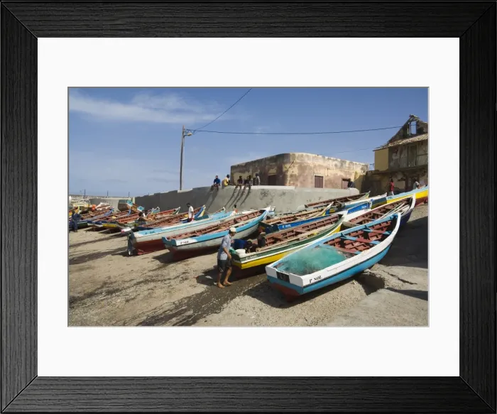 Framed Print : Fishing boats at the port of Ponto do Sol, Ribiera Grande, Santo Antao Framed Print : Fishing boats at the port of Ponto do Sol, Ribiera Grande, Santo Antao
