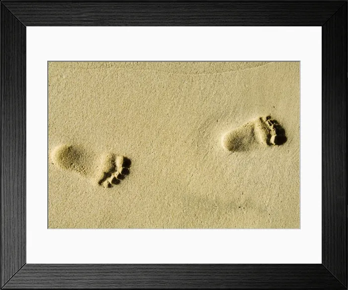 Framed Print : Childs footprints on beach at Santa Maria, Sal (Salt), Cape Verde Islands, Africa Framed Print : Childs footprints on beach at Santa Maria, Sal (Salt), Cape Verde Islands, Africa