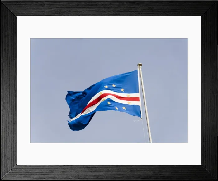 Framed Print : Flag in the old city of Praia on the Plateau, Praia, Santiago, Cape Verde Islands, Africa Framed Print : Flag in the old city of Praia on the Plateau, Praia, Santiago, Cape Verde Islands, Africa