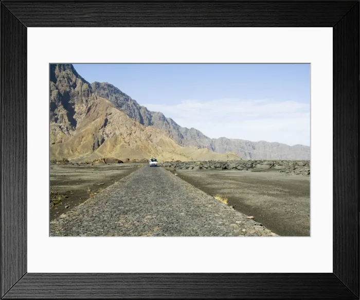 Framed Print : Cobblestone road in the volcanic caldera, Fogo (Fire), Cape Verde Islands, Africa Framed Print : Cobblestone road in the volcanic caldera, Fogo (Fire), Cape Verde Islands, Africa