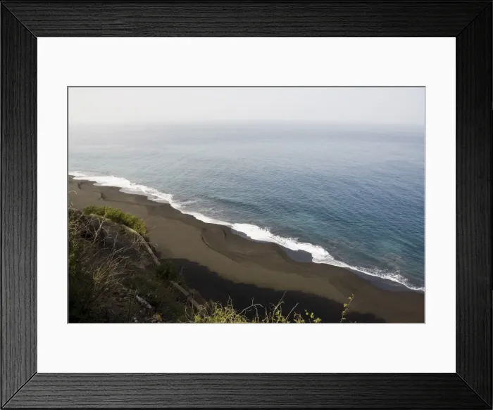 Framed Print : Black volcanic sand beach at Sao Filipe, Fogo (Fire), Cape Verde Islands Framed Print : Black volcanic sand beach at Sao Filipe, Fogo (Fire), Cape Verde Islands