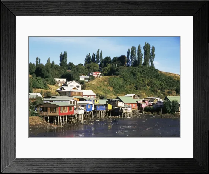 Framed Print : Palafitos, Castro, Chiloe Island, Chile, South Amrica Framed Print : Palafitos, Castro, Chiloe Island, Chile, South Amrica