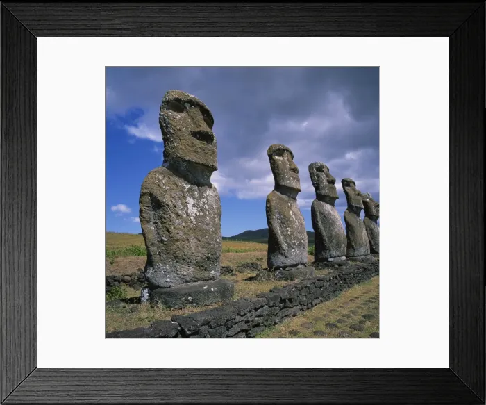 Framed Print : Moai statues, Ahu Akivi, Easter Island (Rapa Nui), UNESCO World Heritage Site Framed Print : Moai statues, Ahu Akivi, Easter Island (Rapa Nui), UNESCO World Heritage Site