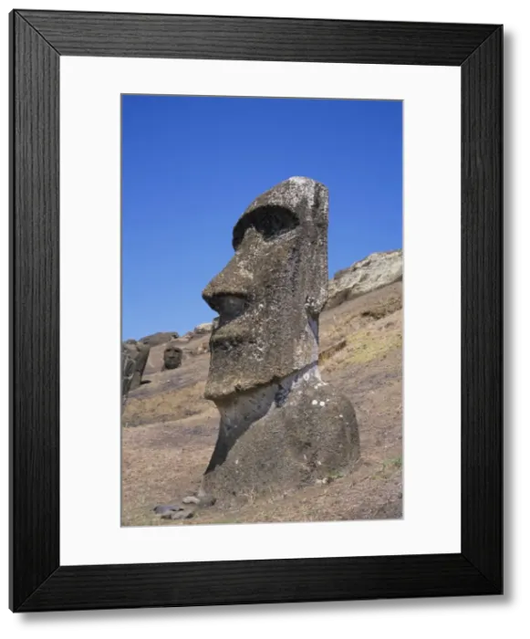 Framed Print : Rano Raraku, moai on inner slopes of volcanic crater, Easter Island, Chile, Pacific Framed Print : Rano Raraku, moai on inner slopes of volcanic crater, Easter Island, Chile, Pacific