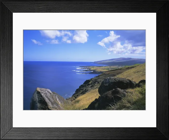 Framed Print : West coast, Easter Island, Chile, Pacific Framed Print : West coast, Easter Island, Chile, Pacific