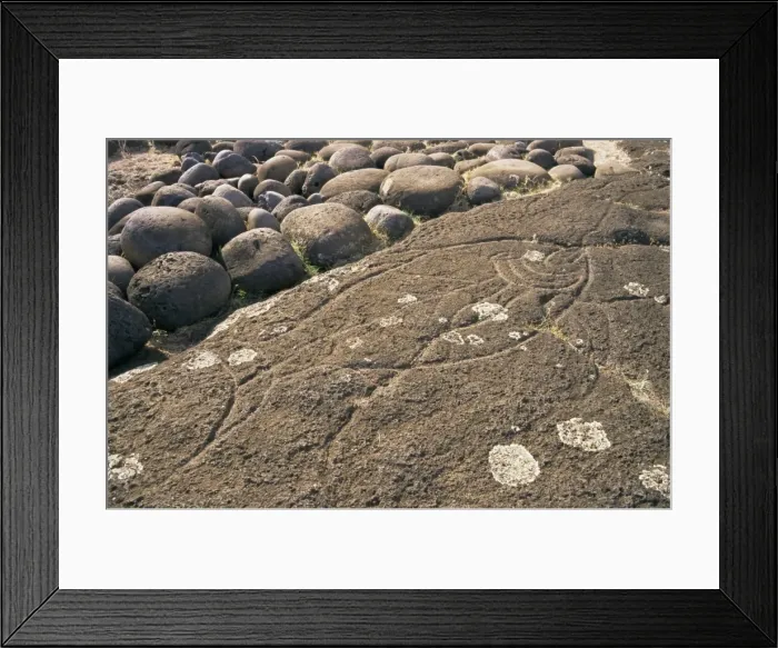 Framed Print : Petroglyph of tuna fish, Ahu Tongariki, Easter Island, Chile, Pacific Framed Print : Petroglyph of tuna fish, Ahu Tongariki, Easter Island, Chile, Pacific