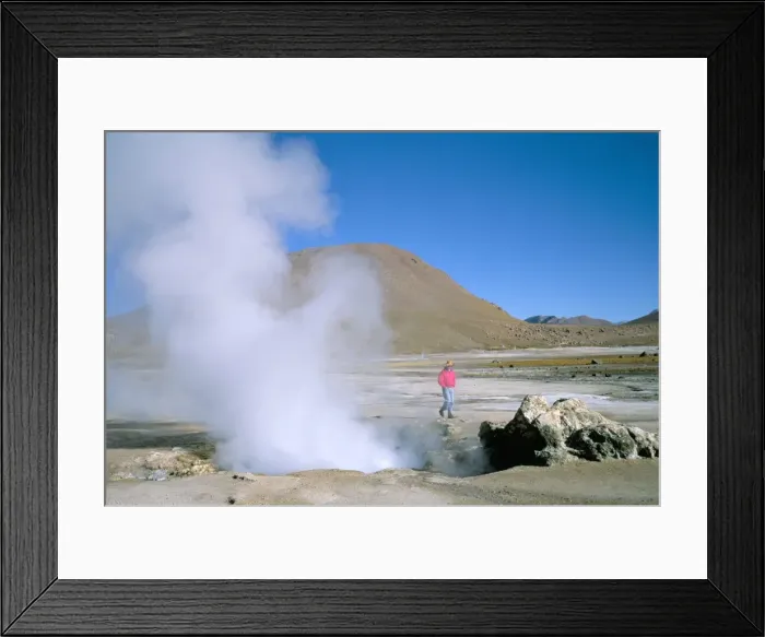 Framed Print : El Tatio geysers and fumaroles in the Andes at 4, 300m, northern part of Chile, Chile, South America Framed Print : El Tatio geysers and fumaroles in the Andes at 4, 300m, northern part of Chile, Chile, South America