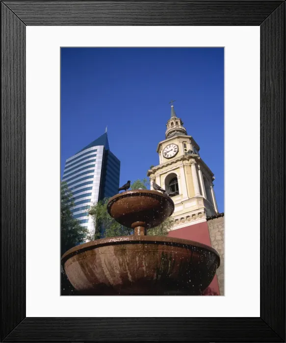 Framed Print : The church of San Francisco, built between 1586 and 1628, and water fountain Framed Print : The church of San Francisco, built between 1586 and 1628, and water fountain