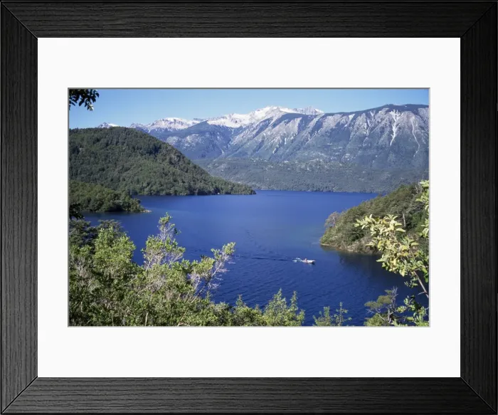 Framed Print : Lago Las Rocas, central region of the Andes, Chile, South America Framed Print : Lago Las Rocas, central region of the Andes, Chile, South America