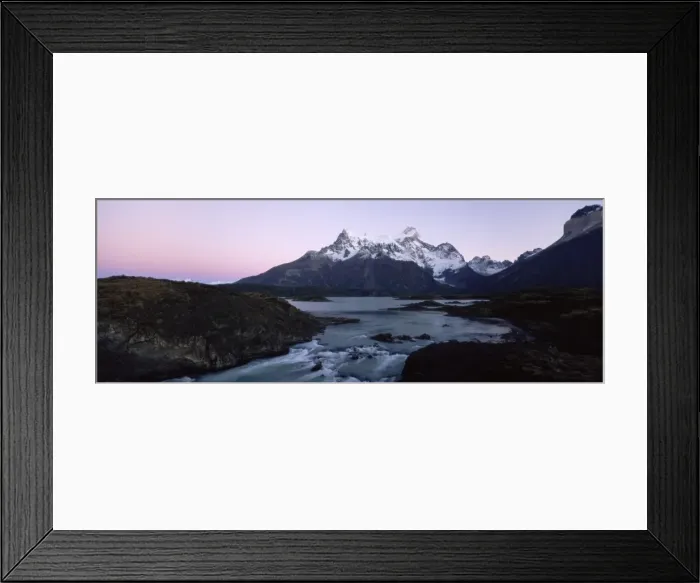 Framed Print : Cuernos del Paine rising up above Salto Grande, Torres del Paine National Park Framed Print : Cuernos del Paine rising up above Salto Grande, Torres del Paine National Park