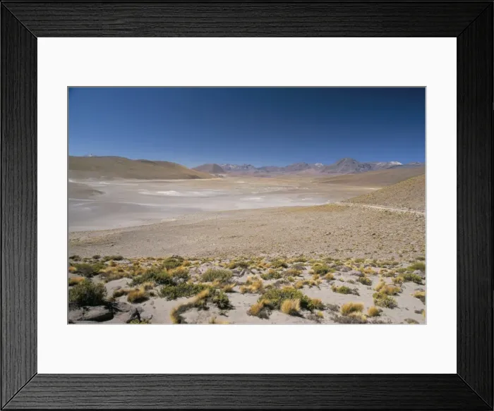 Framed Print : Altiplano and high-level volcanoes, El Tatio basin, above Calama, Atacama Desert Framed Print : Altiplano and high-level volcanoes, El Tatio basin, above Calama, Atacama Desert