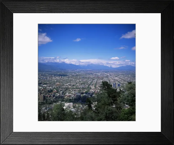 Framed Print : Santiago and the Andes beyond, Chile, South America Framed Print : Santiago and the Andes beyond, Chile, South America