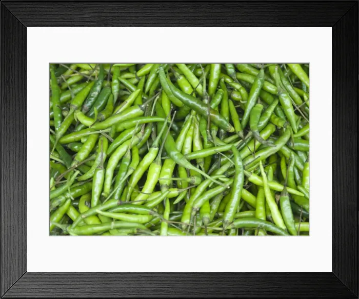 Framed Print : Green Chillies Framed Print : Green Chillies
