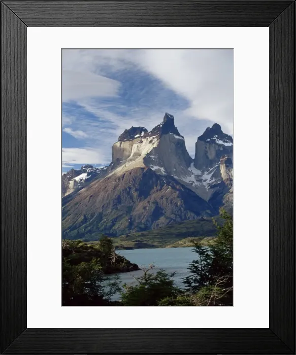Framed Print : Cuernos del Paine (Horns of Paine) and Lake Pehoe, Torres del Paine National Park Framed Print : Cuernos del Paine (Horns of Paine) and Lake Pehoe, Torres del Paine National Park