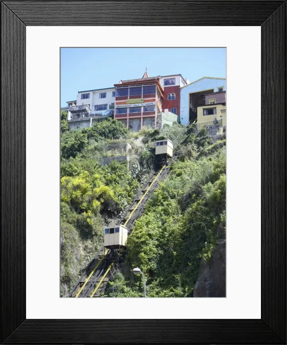 Framed Print : Traditional cable cars, Valparaiso, UNESCO World Heritage Site, Chile, South America Framed Print : Traditional cable cars, Valparaiso, UNESCO World Heritage Site, Chile, South America