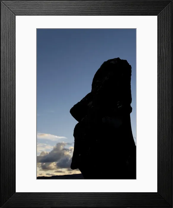 Framed Print : Moai in the Rano Raraku volcanic crater formed of consolidated ash (tuf)