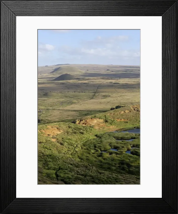 Framed Print : Volcanic crater of Rano Raraku, Easter Island, Chile, South America Framed Print : Volcanic crater of Rano Raraku, Easter Island, Chile, South America