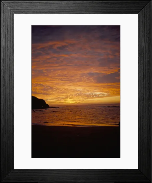 Framed Print : Sunset at fishing village, Horcon, Chile, South America Framed Print : Sunset at fishing village, Horcon, Chile, South America
