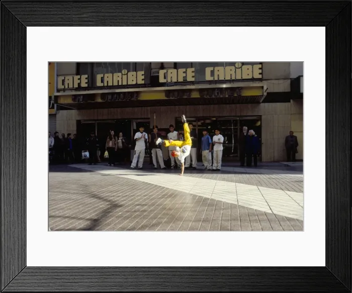 Framed Print : Street dancer, Santiago, Chile, South America Framed Print : Street dancer, Santiago, Chile, South America
