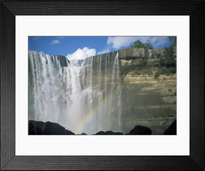 Framed Print : Waterfall and rainbow, Salta del Laja, Chile, South America Framed Print : Waterfall and rainbow, Salta del Laja, Chile, South America