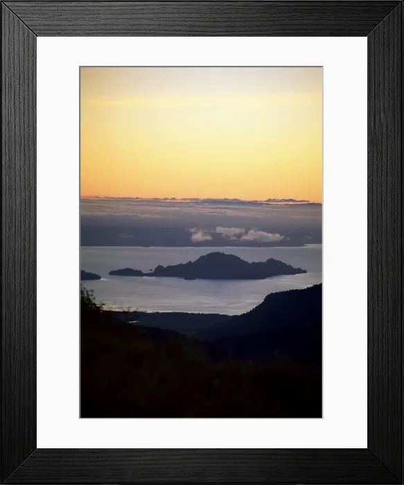 Framed Print : Island view from Puyehue volcano, Lago Puyehue (Lake Puyehue), Chile, South America Framed Print : Island view from Puyehue volcano, Lago Puyehue (Lake Puyehue), Chile, South America