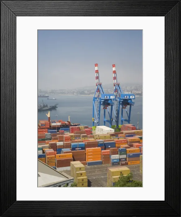 Framed Print : Port, Valparaiso, Chile, South America Framed Print : Port, Valparaiso, Chile, South America