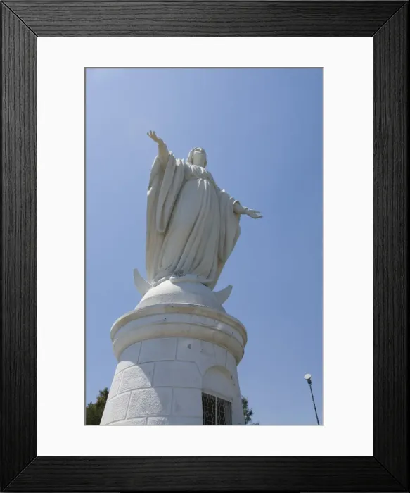 Framed Print : Virgin Statue, Cerro San Cristobal, Santiago, Chile, South America Framed Print : Virgin Statue, Cerro San Cristobal, Santiago, Chile, South America