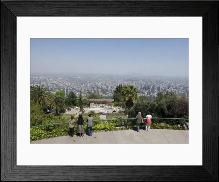 Framed Print : View from Cerro San Cristobal, Santiago, Chile, South America Framed Print : View from Cerro San Cristobal, Santiago, Chile, South America