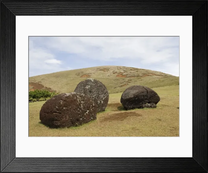 Framed Print : Pukaos, Puna Pao Quarry, Easter Island (Rapa Nui), Chile, South America Framed Print : Pukaos, Puna Pao Quarry, Easter Island (Rapa Nui), Chile, South America