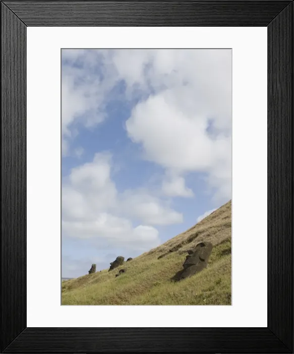 Framed Print : Moai quarry, Ranu Raraku Volcano, Easter Island (Rapa Nui), Chile, South America Framed Print : Moai quarry, Ranu Raraku Volcano, Easter Island (Rapa Nui), Chile, South America