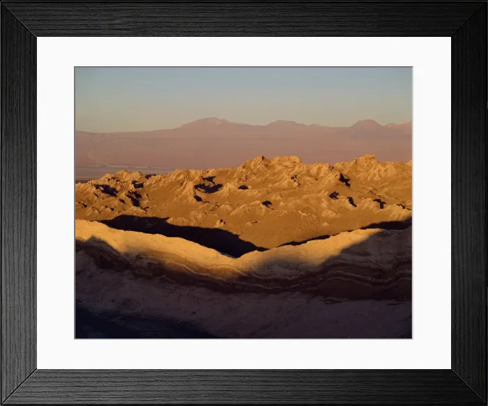 Framed Print : Eroded mountains in the Valley of the Moon in the San Pedro de Atacama Framed Print : Eroded mountains in the Valley of the Moon in the San Pedro de Atacama