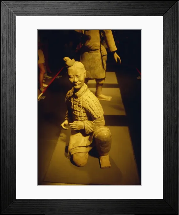 Framed Print : Terracotta figure from Xian in China on display at the Auckland museum in New Zealand Framed Print : Terracotta figure from Xian in China on display at the Auckland museum in New Zealand