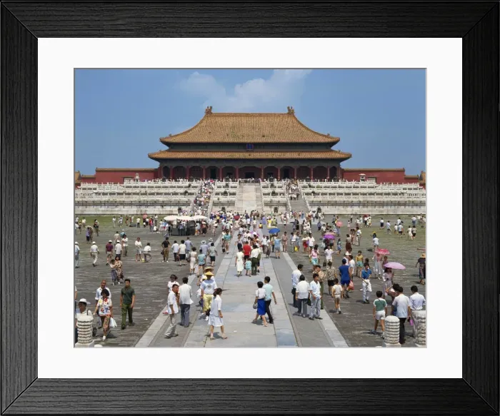 Framed Print : Crowds before the Hall of Supreme Harmony, Imperial Palace, Forbidden City Framed Print : Crowds before the Hall of Supreme Harmony, Imperial Palace, Forbidden City