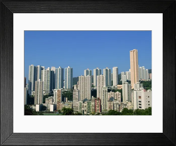 Framed Print : High rise apartment blocks in the Happy Valley district of Hong Kong, China, Asia Framed Print : High rise apartment blocks in the Happy Valley district of Hong Kong, China, Asia