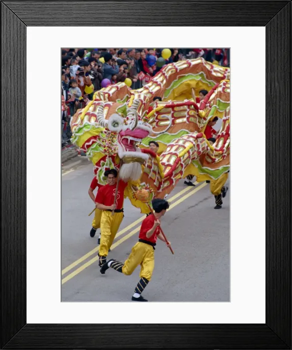 Framed Print : Dragon Dance, Chinese New Year Carnival, Hong Kong, China, Asia Framed Print : Dragon Dance, Chinese New Year Carnival, Hong Kong, China, Asia