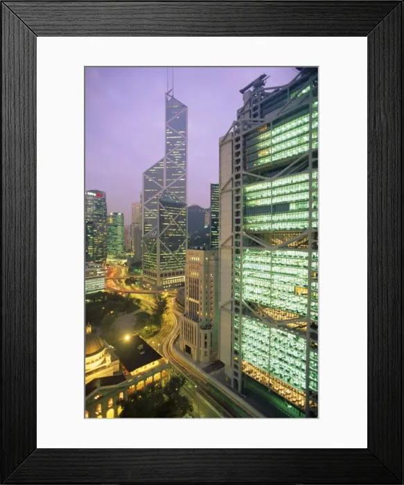 Framed Print : Central from Princes Building, Legco Bank of China, HK Bank, Hong Kong, China, Asia Framed Print : Central from Princes Building, Legco Bank of China, HK Bank, Hong Kong, China, Asia