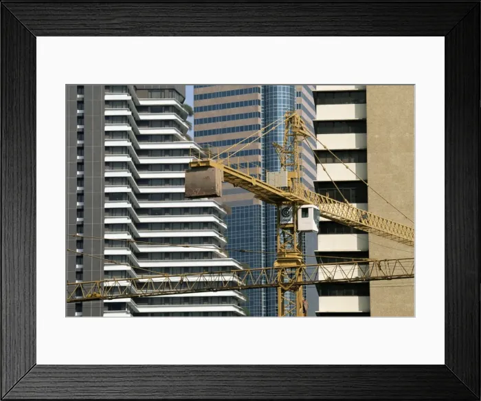 Framed Print : Cranes and buildings, Shanghai, China, Asia Framed Print : Cranes and buildings, Shanghai, China, Asia