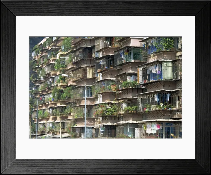 Framed Print : Detail of housing, Guangzhou, China, Asia Framed Print : Detail of housing, Guangzhou, China, Asia