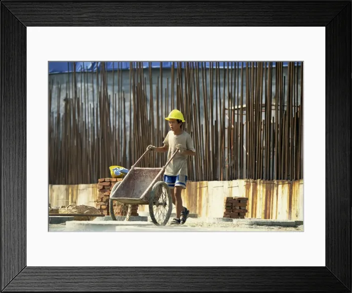 Framed Print : Construction site, Shanghai, China, Asia Framed Print : Construction site, Shanghai, China, Asia