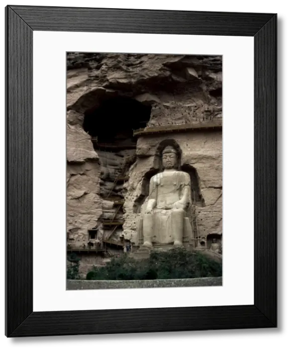 Framed Print : Great Buddha at Bingling Temple, Yellow River, near Lanzhou, China, Asia Framed Print : Great Buddha at Bingling Temple, Yellow River, near Lanzhou, China, Asia