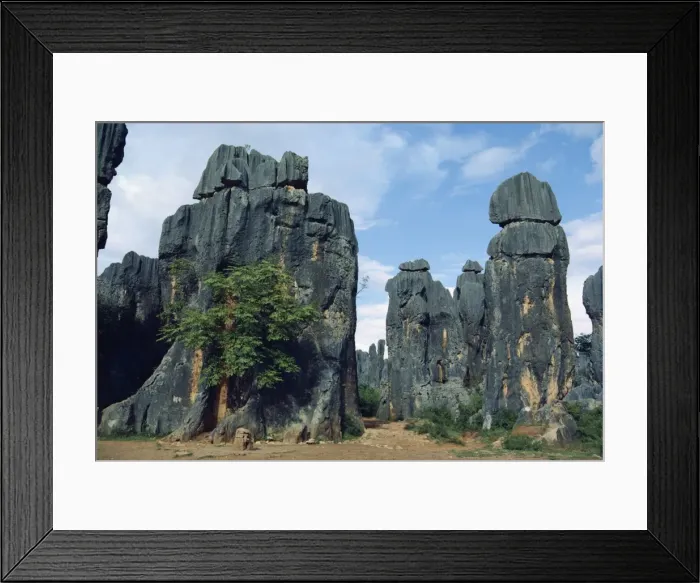 Framed Print : Rock pinnacles in the Stone Forest in Yunnan Province, China, Asia Framed Print : Rock pinnacles in the Stone Forest in Yunnan Province, China, Asia