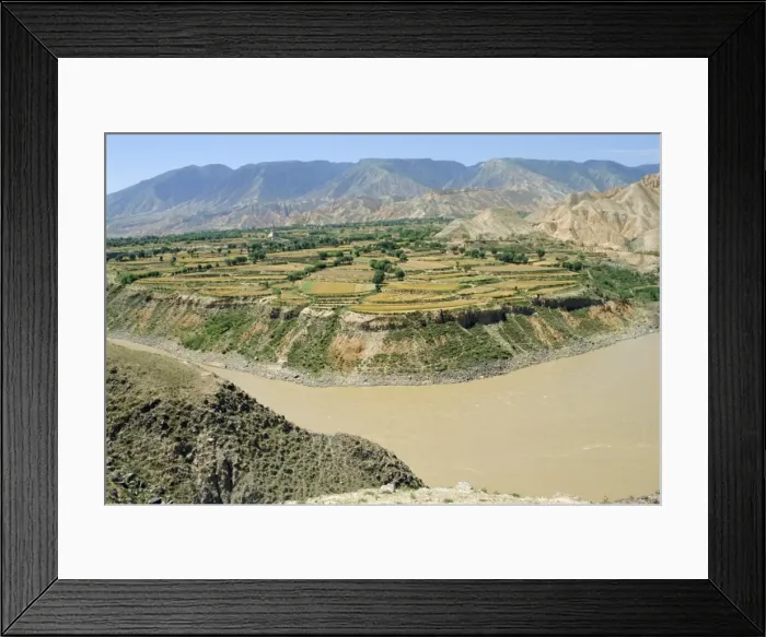 Framed Print : Hwang Ho, the Yellow River, in Qinghai Province, China Framed Print : Hwang Ho, the Yellow River, in Qinghai Province, China