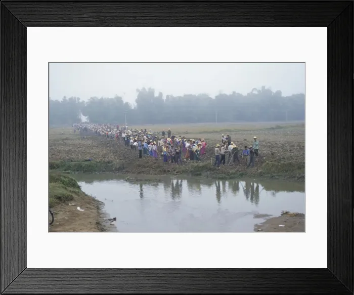 Framed Print : Mass mobilisation, irrigation project, Yunnan, China, Asia Framed Print : Mass mobilisation, irrigation project, Yunnan, China, Asia
